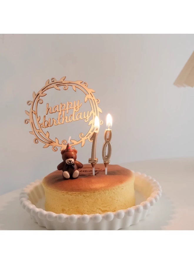 Yallazilla Wooden Cake Topper - Happy Birthday Cake Topper - Image 1